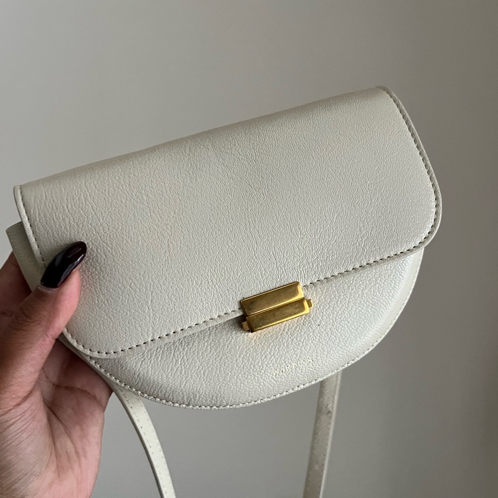 Wandler Anna Ivory Leather Belt Bag In White